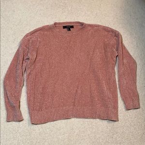 light pink velvet sweater
